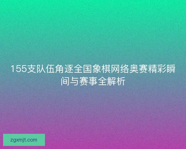 155支队伍角逐全国象棋网络奥赛精彩瞬间与赛事全解析